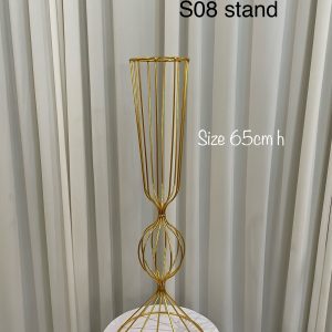 Gold Metal Flower Stand 65cm Height
