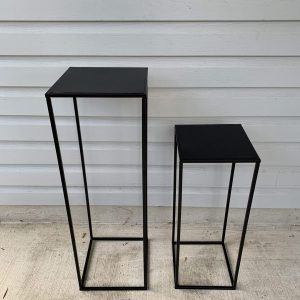 Black Plinth Set Of 2