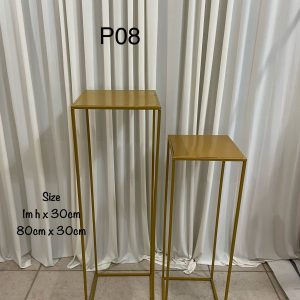 Gold Metal Stand Set Of 2
