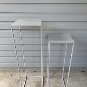 White Plinth Set Of 2